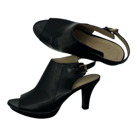 Naturalizer black peep toe heels size 9 - Picture 3 of 7